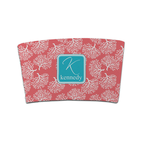 Custom Coral & Teal Coffee Cup Sleeve (Personalized)