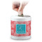 Coral & Teal Coin Bank (Personalized)