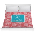 Coral & Teal Comforter - King (Personalized)