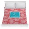 Coral & Teal Comforter - Full / Queen (Personalized)