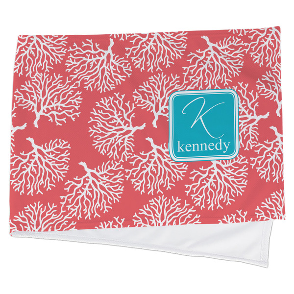 Custom Coral & Teal Cooling Towel (Personalized)
