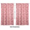 Coral & Teal Curtain 112x80 - Lined