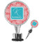 Coral & Teal Custom Bottle Stopper (main and full view)