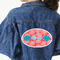 Coral & Teal Twill Iron On Patch - Custom Shape - 3XL (Personalized)
