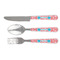 Coral & Teal Cutlery Set - FRONT