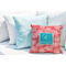 Coral & Teal Decorative Pillow Case - LIFESTYLE 2