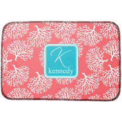 Coral & Teal Dish Drying Mat (Personalized)