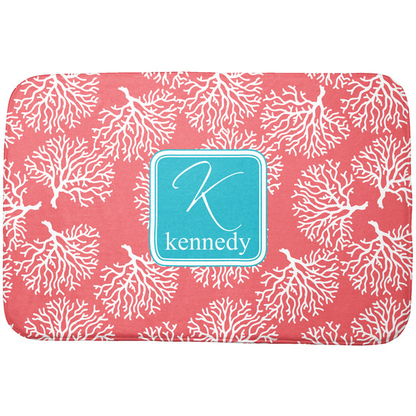 Custom Coral & Teal Dish Drying Mat (Personalized)