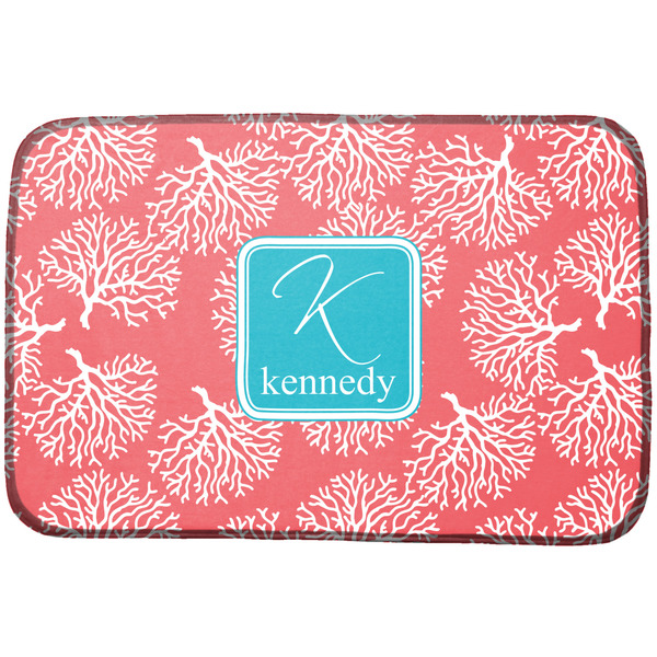 Custom Coral & Teal Dish Drying Mat (Personalized)