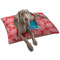 Coral & Teal Dog Bed - Large LIFESTYLE