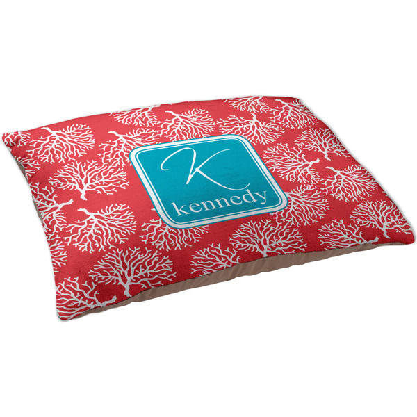 Coral & Teal Dog Bed - Large