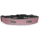 Coral & Teal Deluxe Dog Collar - Double Extra Large (20.5" to 35") (Personalized)