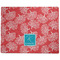 Coral & Teal Dog Food Mat - Large without Bowls