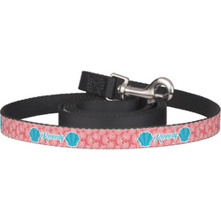 Coral & Teal Dog Leash (Personalized)