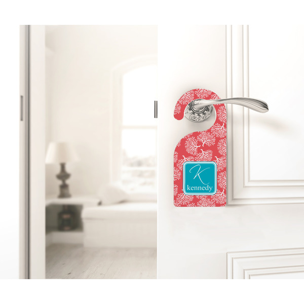 Coral & Teal Door Hanger - LIFESTYLE