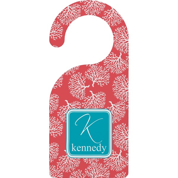 Custom Coral & Teal Door Hanger (Personalized)