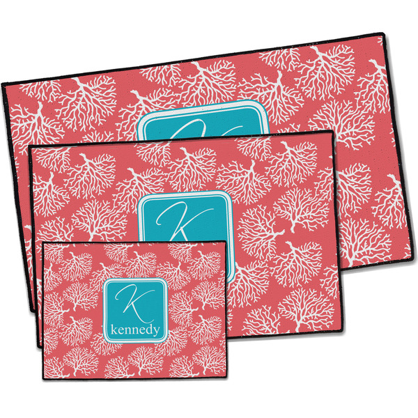 Coral & Teal Door Mats - PARENT MAIN