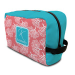 Coral & Teal Toiletry Bag / Dopp Kit (Personalized)