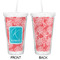 Coral & Teal Double Wall Tumbler with Straw - Approval