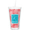 Coral & Teal Double Wall Tumbler with Straw (Personalized)