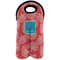 Coral & Teal Double Wine Tote - Front (new)