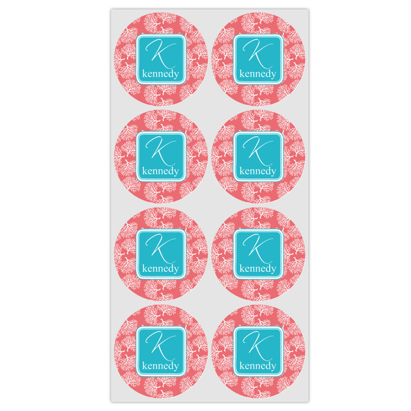 Coral & Teal Drink Topper - Medium - Set of 12