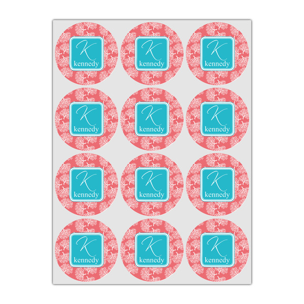 Coral & Teal Drink Topper - Small - Set of 12