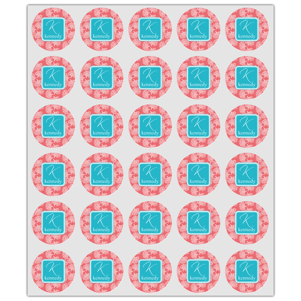 Coral & Teal Drink Topper - XSmall - Set of 30