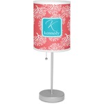 Coral & Teal 7" Drum Lamp with Shade Polyester (Personalized)