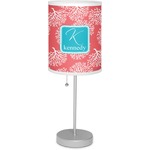 Coral & Teal Lamp with Drum Shade (Personalized)