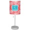 Coral & Teal Drum Lampshade with base included