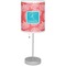 Coral & Teal Lamp with Drum Shade (Personalized)