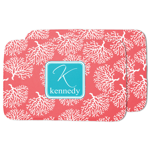 Coral & Teal Drying Dish Mat - MAIN