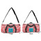 Coral & Teal Duffle Bag Small and Large