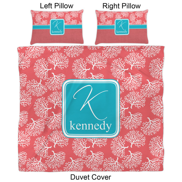 Coral & Teal Duvet Cover Set - King - Approval