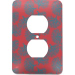 Coral & Teal Electric Outlet Plate