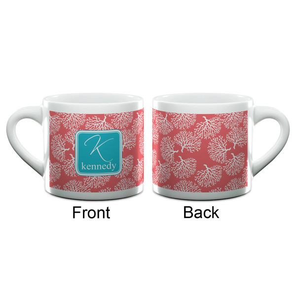Coral & Teal Espresso Cup - 6oz (Double Shot) (APPROVAL)