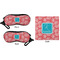 Coral & Teal Eyeglass Case & Cloth (Approval)