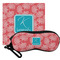 Coral & Teal Personalized Eyeglass Case & Cloth