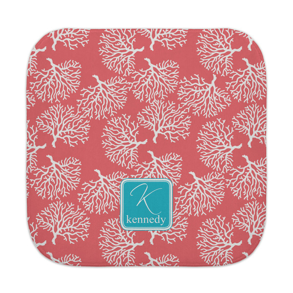 Custom Coral & Teal Face Towel (Personalized)