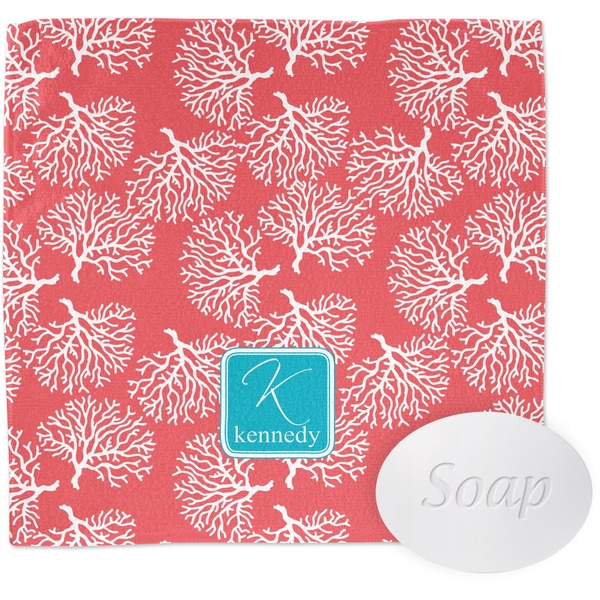 Custom Coral & Teal Washcloth (Personalized)