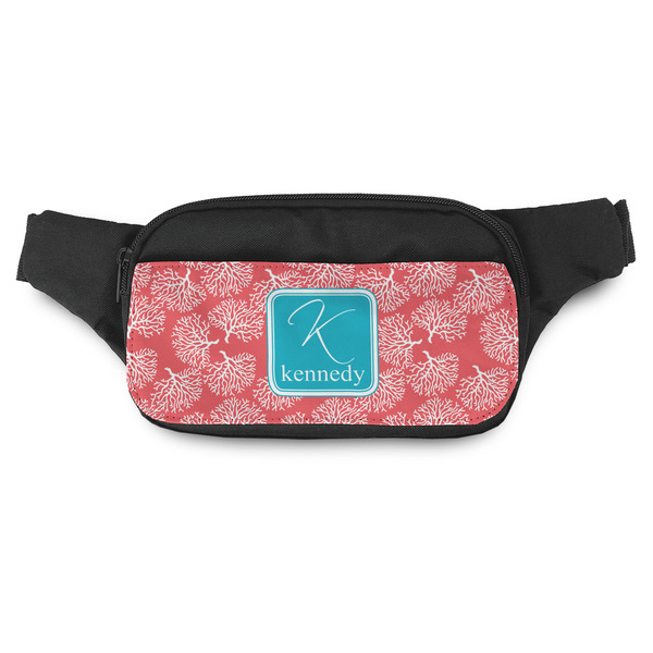 Custom Coral & Teal Fanny Pack - Modern Style (Personalized)