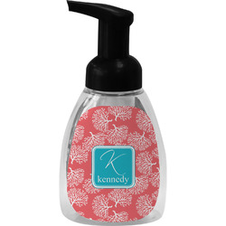 Coral & Teal Foam Soap Bottle - Black (Personalized)