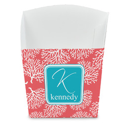 Coral & Teal French Fry Favor Boxes (Personalized)