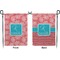 Coral & Teal Garden Flag - Double Sided Front and Back
