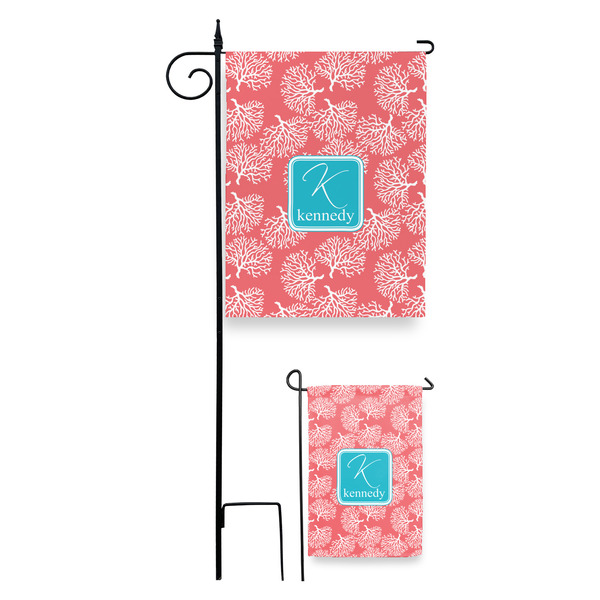 Coral & Teal Garden Flag - PARENT/MAIN