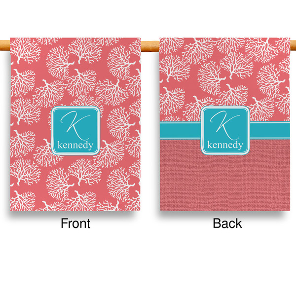 Coral & Teal Garden Flags - Large - Double Sided - APPROVAL