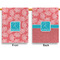Coral & Teal Garden Flags - Large - Double Sided - APPROVAL