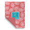 Coral & Teal Garden Flags - Large - Double Sided - FRONT FOLDED