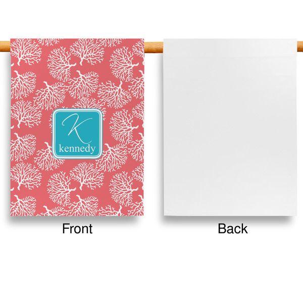 Coral & Teal Garden Flags - Large - Single Sided - APPROVAL